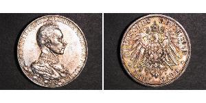 3 Mark Regno di Prussia (1701-1918) Argento Wilhelm II, German Emperor (1859-1941)