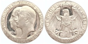 3 Mark Regno di Prussia (1701-1918) Argento Wilhelm II, German Emperor (1859-1941)