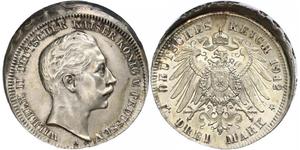 3 Mark Regno di Prussia (1701-1918) Argento Wilhelm II, German Emperor (1859-1941)