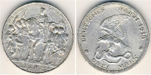 3 Mark Regno di Prussia (1701-1918) Argento 