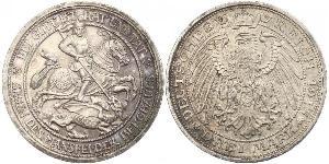 3 Mark Regno di Prussia (1701-1918) Argento Wilhelm II, German Emperor (1859-1941)