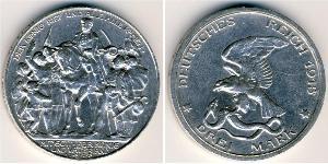 3 Mark Regno di Prussia (1701-1918) Argento 