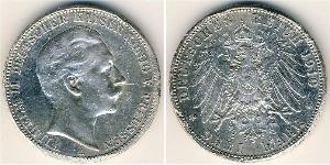 3 Mark Regno di Prussia (1701-1918) Argento Wilhelm II, German Emperor (1859-1941)