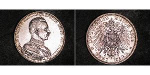 3 Mark Regno di Prussia (1701-1918) Argento Wilhelm II, German Emperor (1859-1941)