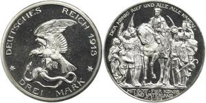 3 Mark Regno di Prussia (1701-1918) Argento 