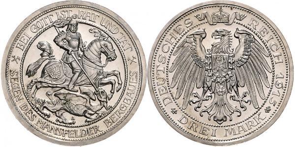 3 Mark Regno di Prussia (1701-1918) Argento Wilhelm II, German Emperor (1859-1941)