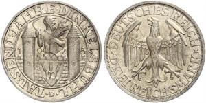 3 Mark Repubblica di Weimar (1918-1933) Argento 