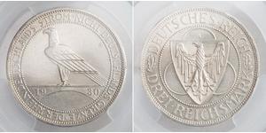 3 Mark Repubblica di Weimar (1918-1933) Argento 