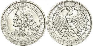 3 Mark Repubblica di Weimar (1918-1933) Argento 