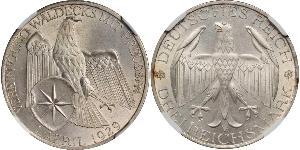 3 Mark Repubblica di Weimar (1918-1933) Argento 
