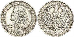 3 Mark Repubblica di Weimar (1918-1933) Argento 