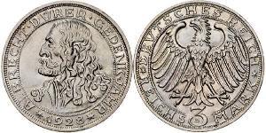 3 Mark Repubblica di Weimar (1918-1933) Argento 