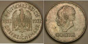 3 Mark Repubblica di Weimar (1918-1933) Argento 