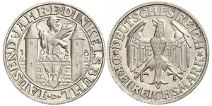 3 Mark Repubblica di Weimar (1918-1933) Argento 