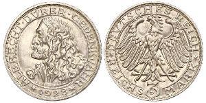 3 Mark Repubblica di Weimar (1918-1933) Argento 