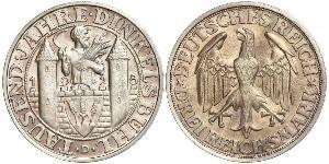 3 Mark Repubblica di Weimar (1918-1933) Argento 