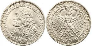 3 Mark Repubblica di Weimar (1918-1933) Argento 