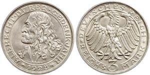 3 Mark Repubblica di Weimar (1918-1933) Argento 