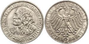 3 Mark Repubblica di Weimar (1918-1933) Argento 