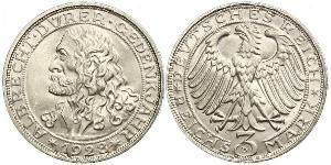 3 Mark Repubblica di Weimar (1918-1933) Argento 