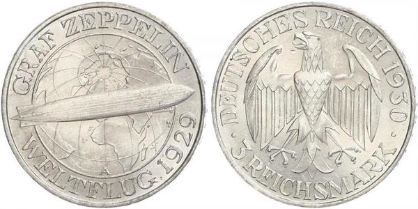 3 Mark Repubblica di Weimar (1918-1933) Argento 