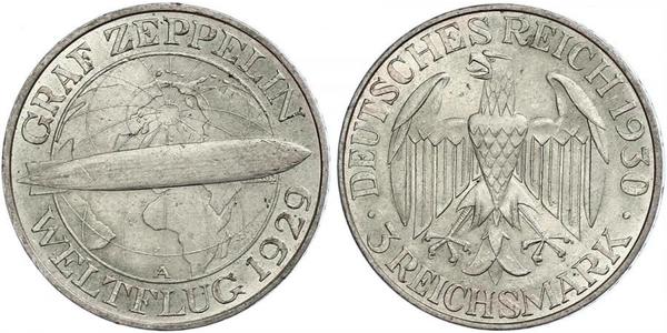 3 Mark Repubblica di Weimar (1918-1933) Argento 