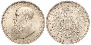 3 Mark Sassonia-Meiningen (1680 - 1918) Argento Giorgio II di Sassonia-Meiningen