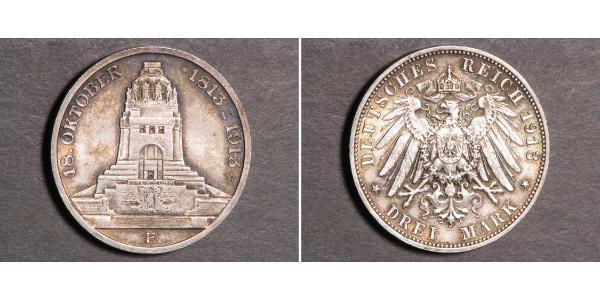 3 Mark Alemania Plata 