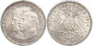 3 Mark Anhalt-Dessau (1603 -1863) Plata Federico II de Anhalt(1856 – 1918)