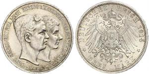 3 Mark Ducado de Brunswick (1815 - 1918) Plata Ernesto Augusto III de Hannover (1887 - 1953)