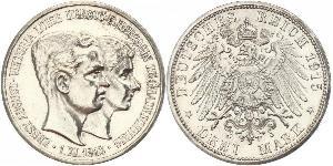 3 Mark Ducado de Brunswick (1815 - 1918) Plata Ernesto Augusto III de Hannover (1887 - 1953)