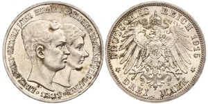 3 Mark Ducado de Brunswick (1815 - 1918) Plata Ernesto Augusto III de Hannover (1887 - 1953)