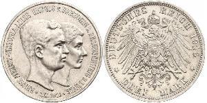 3 Mark Ducado de Brunswick (1815 - 1918) Plata Ernesto Augusto III de Hannover (1887 - 1953)