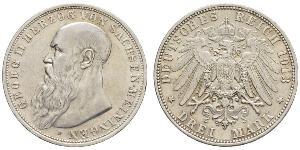 3 Mark Ducado de Sajonia-Meiningen (1680 - 1918) Plata Jorge II de Sajonia-Meiningen