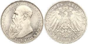 3 Mark Ducado de Sajonia-Meiningen (1680 - 1918) Plata Jorge II de Sajonia-Meiningen