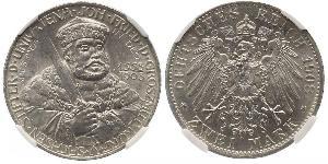 3 Mark Ducado de Sajonia-Weimar-Eisenach (1809 - 1918) Plata 