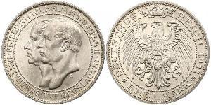 3 Mark Reino de Prusia (1701-1918) Plata Federico Guillermo III de Prusia (1770 -1840)