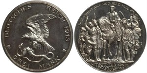 3 Mark Reino de Prusia (1701-1918) Plata 