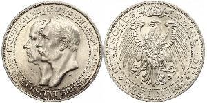 3 Mark Reino de Prusia (1701-1918) Plata Federico Guillermo III de Prusia (1770 -1840)