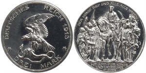 3 Mark Reino de Prusia (1701-1918) Plata 