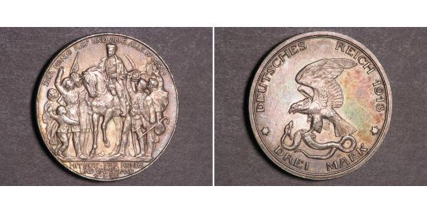 3 Mark Reino de Prusia (1701-1918) Plata 