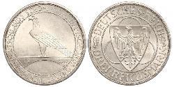 3 Mark República de Weimar (1918-1933) Plata 