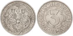 3 Mark República de Weimar (1918-1933) Plata 