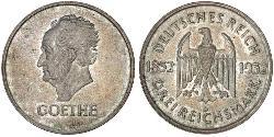 3 Mark República de Weimar (1918-1933) Plata 