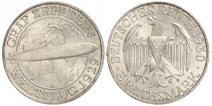 3 Mark República de Weimar (1918-1933) Plata 