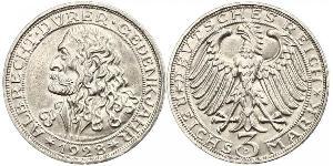 3 Mark República de Weimar (1918-1933) Plata 