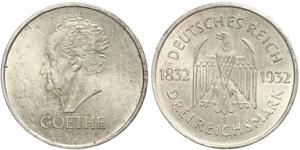 3 Mark República de Weimar (1918-1933) Plata 