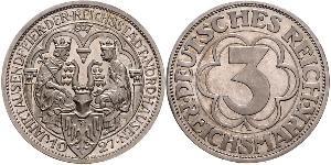 3 Mark República de Weimar (1918-1933) Plata 