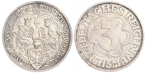 3 Mark República de Weimar (1918-1933) Plata 