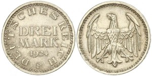 3 Mark República de Weimar (1918-1933) Plata 